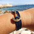 YACHT CLUB medium anchor bracelet midnight blue