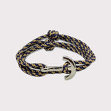 YACHT CLUB medium anchor bracelet navy blue gold