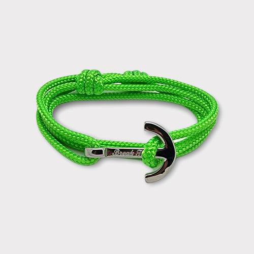 YACHT CLUB medium anchor bracelet neon green