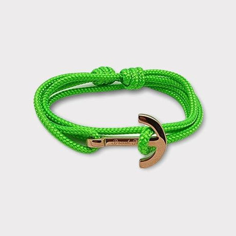 YACHT CLUB medium anchor bracelet neon green