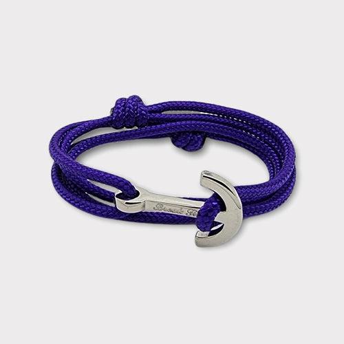 YACHT CLUB medium anchor bracelet neon purple