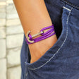 YACHT CLUB medium anchor bracelet neon purple