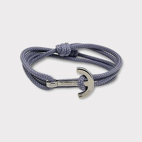 YACHT CLUB medium anchor bracelet purple grey