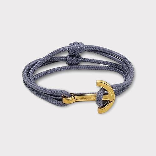 YACHT CLUB medium anchor bracelet purple grey