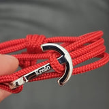 YACHT CLUB medium anchor bracelet red