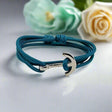 YACHT CLUB medium anchor bracelet teal