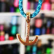 YACHT CLUB medium anchor bracelet turquoise blue