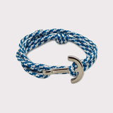 YACHT CLUB medium anchor bracelet turquoise white