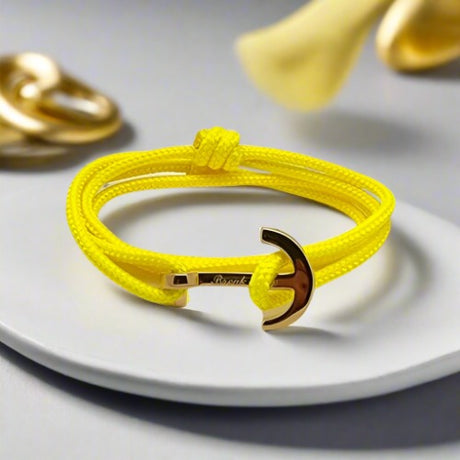 YACHT CLUB medium anchor bracelet yellow