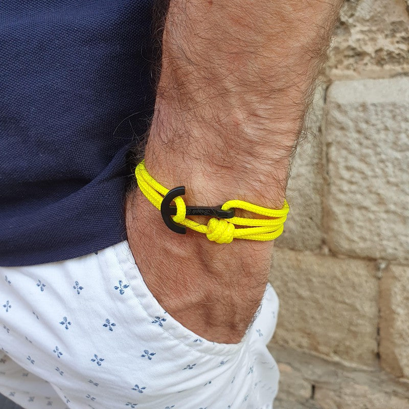 YACHT CLUB medium anchor bracelet yellow
