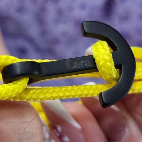 YACHT CLUB medium anchor bracelet yellow