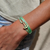 YACHT CLUB mini anchor bracelet baby green