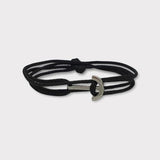 YACHT CLUB mini anchor bracelet black