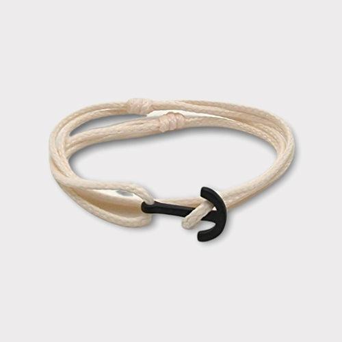 YACHT CLUB mini anchor bracelet cream
