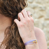 YACHT CLUB mini anchor bracelet lavender purple