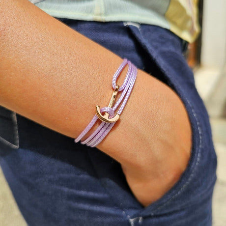 YACHT CLUB mini anchor bracelet lavender purple