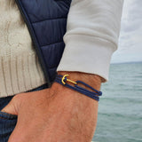 YACHT CLUB mini anchor bracelet navy blue