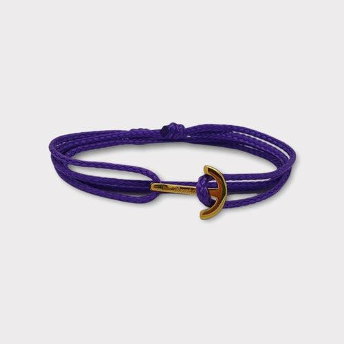 YACHT CLUB mini anchor bracelet purple