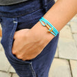 YACHT CLUB mini anchor bracelet turquoise