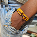 YACHT CLUB mini anchor bracelet yellow