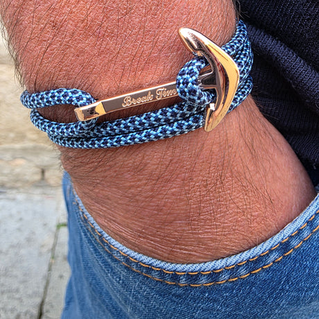 YACHT CREW big anchor bracelet blue camo