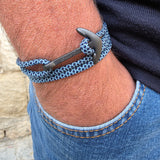 YACHT CREW big anchor bracelet blue mix