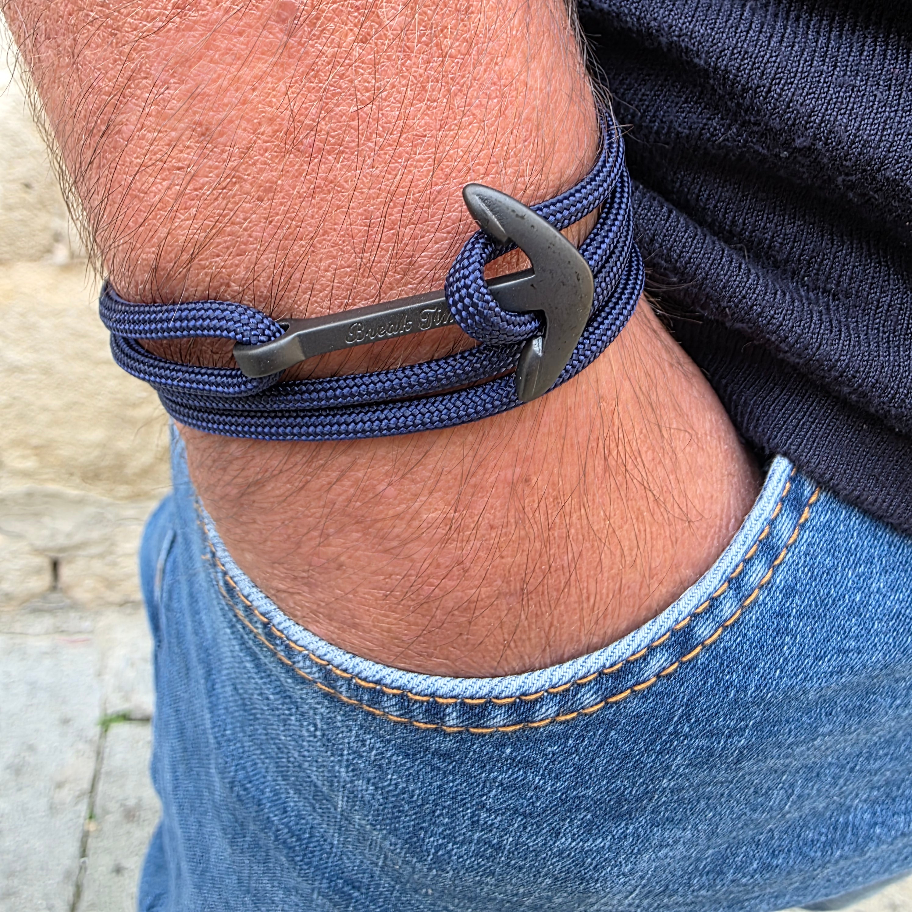 YACHT CREW big anchor bracelet navy blue Break Time Croatia