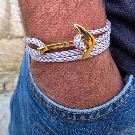 YACHT CREW big anchor bracelet preppy style