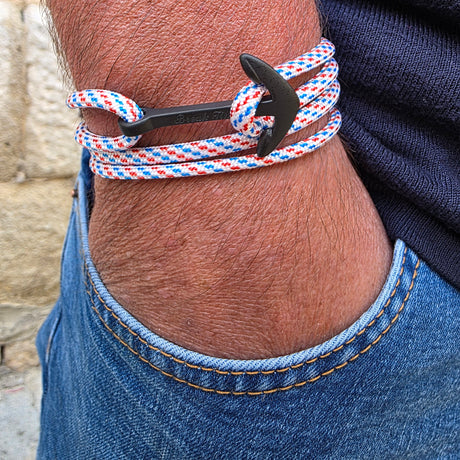 YACHT CREW big anchor bracelet preppy style