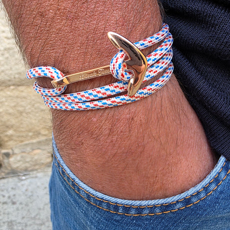 YACHT CREW big anchor bracelet preppy style