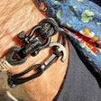 YACHT CREW medium anchor bracelet black