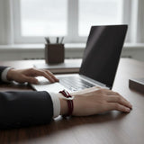 YACHT CREW medium anchor bracelet burgundy