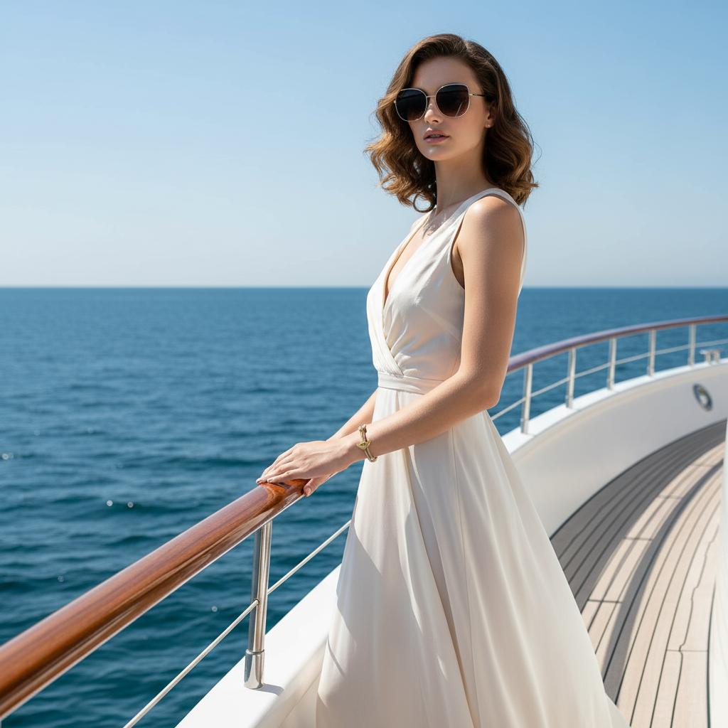 YACHT CREW medium anchor bracelet cafe au lait