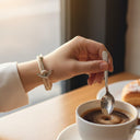 YACHT CREW medium anchor bracelet cream