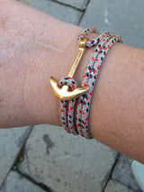 YACHT CREW medium anchor bracelet cream mix