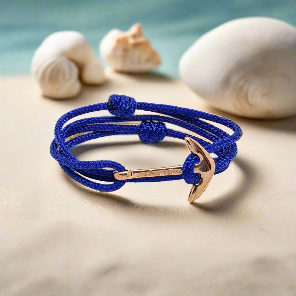 YACHT CREW medium anchor bracelet electric blue Break Time Croatia