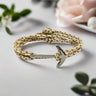 YACHT CREW medium anchor bracelet gold white