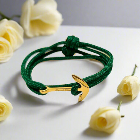 YACHT CREW medium anchor bracelet green