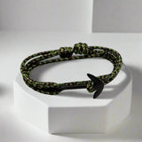 YACHT CREW medium anchor bracelet green camo