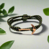 YACHT CREW medium anchor bracelet green camo