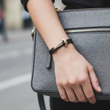 YACHT CREW medium anchor bracelet grey