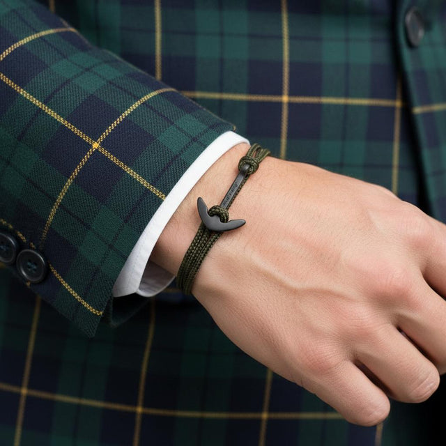 YACHT CREW medium anchor bracelet khaki