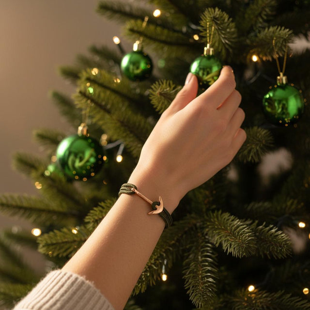 YACHT CREW medium anchor bracelet khaki