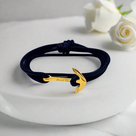 YACHT CREW medium anchor bracelet midnight blue