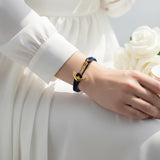 YACHT CREW medium anchor bracelet midnight blue