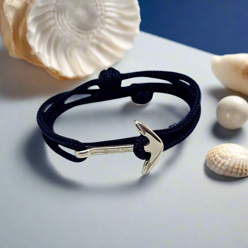 YACHT CREW medium anchor bracelet midnight blue