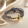 YACHT CREW medium anchor bracelet navy blue cream