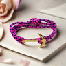 YACHT CREW medium anchor bracelet neon pink