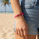 YACHT CREW medium anchor bracelet neon pink
