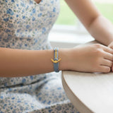 YACHT CREW medium anchor bracelet pastel blue